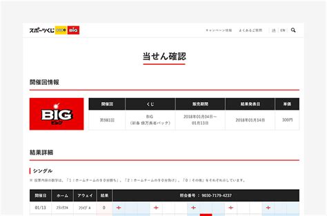 当せん結果のご案内 .